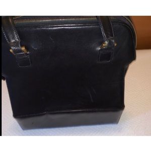 Vintage Johnny Farah  Black Leather Shoulder-Bag